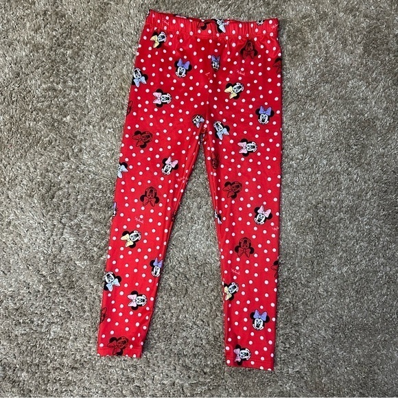 Minnie Mouse w/ Daisy red polka dog 4t leggings ww - Picture 1 of 3